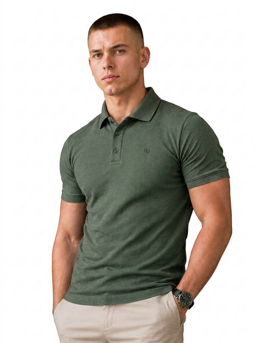 HEROS POLO MASLINASTO ZELENA PAMUCNA MAJICA
