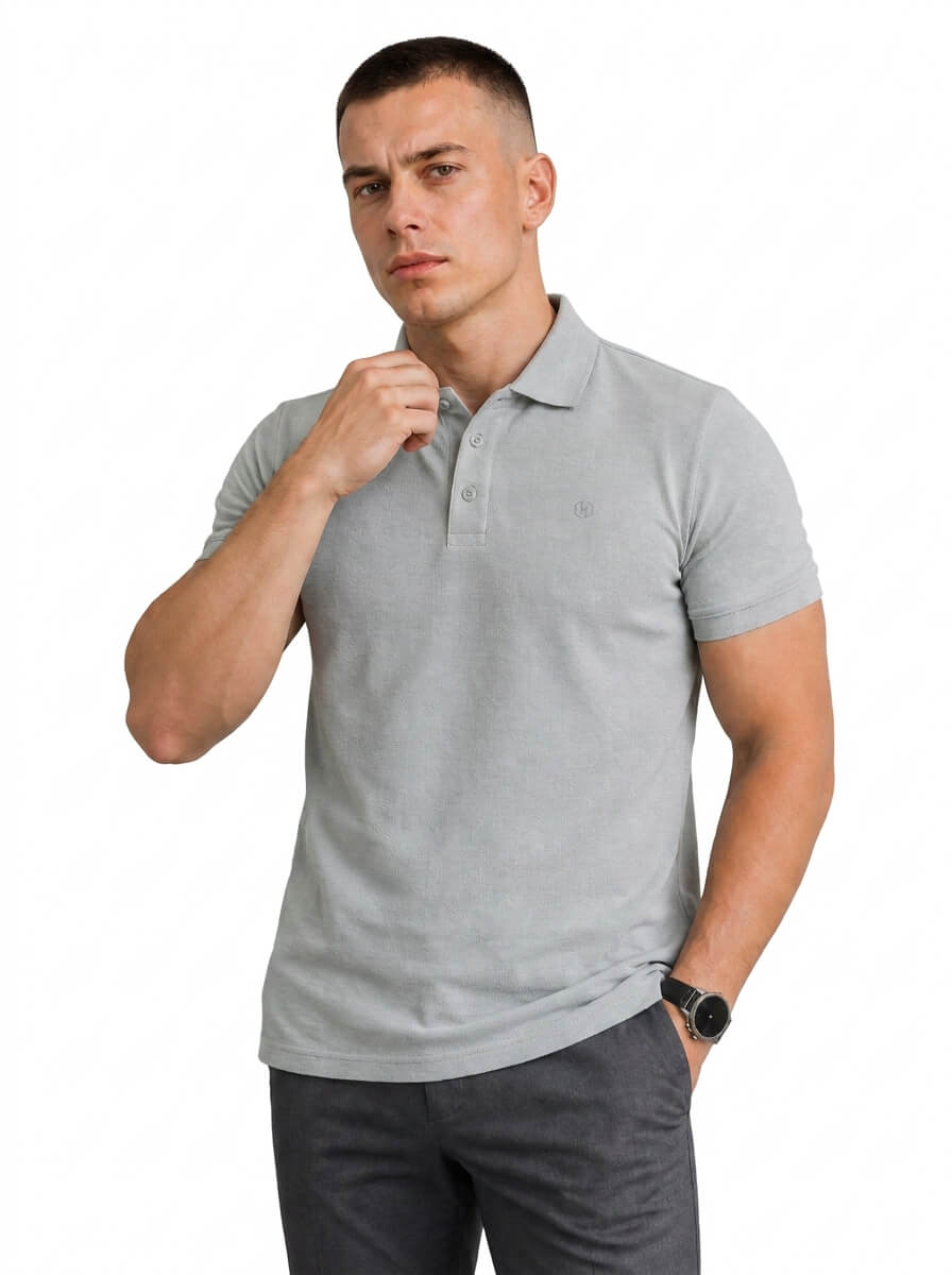 HEROS POLO SIVA PAMUCNA MAJICA
